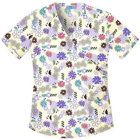Swirley Bouquet Mock Wrap Top