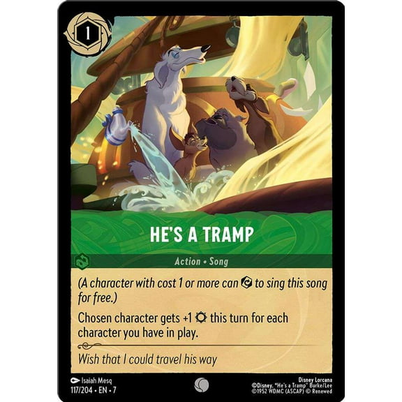 Disney Lorcana Archazia's Island Common He's a Tramp #117