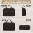 thumbnail image 6 of 16 Inch Leather Laptop Bag for Men Messenger Bag Work Computer Briefcase Vintage Satchel Shoulder Bag for Business Travel Office, 6 of 6