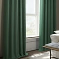 thumbnail image 4 of Key Green Faux Linen Extra Wide Room Darkening Curtain (1 Panel), Key Green, 100W X 84L, 4 of 12