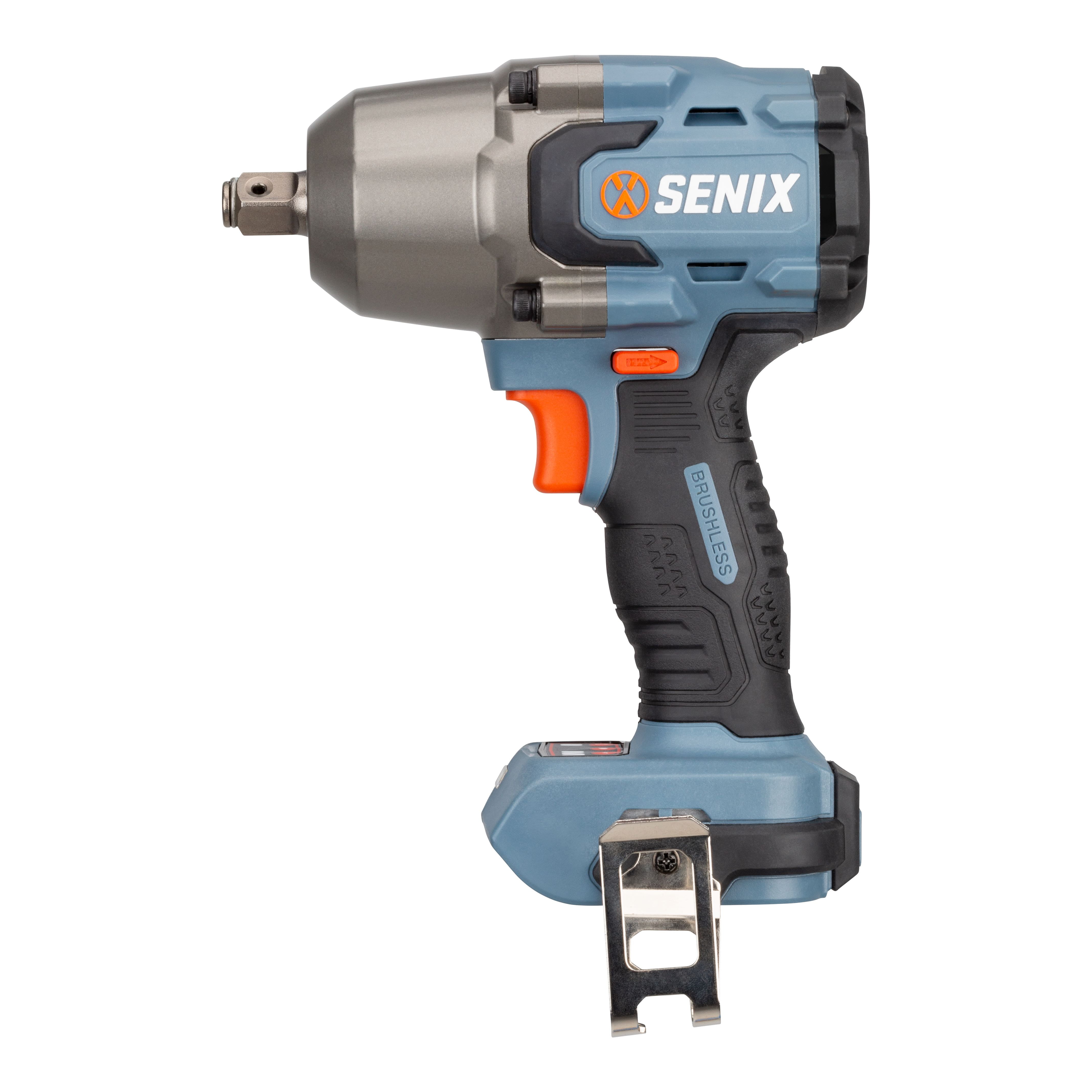 SENIX 20 Volt Max* Cordless 1/2" Impact Wrench,740 ft-Lbs. Max Torque, 1/2" Square Anvil, 3 Speed Mode, Brushless - Tool Only, PDWX2-M7-0
