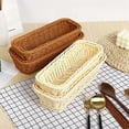 thumbnail image 3 of Plastic Rattan Woven Basket Spoon Fork Knife Chopsticks Storage Tableware Organizer Kitchen Cutlery Drain Holder B, 3 of 5