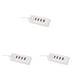 thumbnail image 5 of Bearachild Reemplazo del USB de 4 puertos Luz indicadora resistente al calor de carga rápida Adaptador de carga de oficina Enchufe blanco de EE. Type1 NO1, 5 of 6