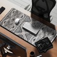 thumbnail image 2 of Long Mouse Pads for Desk,White Geometric Diamond Striped Pattern Desk Mats on Top Of Desks, Desk Mouse Pad Extra Large with 3mm Non-Slip Base and Stitched Edge for Gaming,Office,Work,Home 35.4"x15.7", 2 of 6
