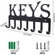 thumbnail image 3 of Llavero de metal negro para colgar en la pared, ideal para puerta de garaje, con 7 ganchos., 3 of 7
