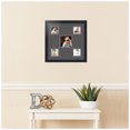 thumbnail image 2 of ArtToFrames Collage Photo Picture Frame with 1 - 5x5 and 4 - 3x3" Openings, Framed in Black with Charcoal and Black Mats (CDM-3926-65), 2 of 8