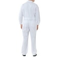 thumbnail image 6 of Toptie Workwear Mechanic Coverall 8.5 oz Polyester Cotton Blend Size Regular-White-2XL Regular, 6 of 7