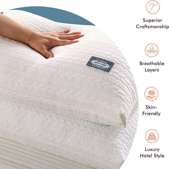 2025 New Pillow firm, 17.7*27.5in Pillow Core, Soft Pillows for Sleeping, Memory Foam Neck Pillows for Sleeping, for Side Back Stomach Sleeper,Relief Neck Head and Shoulder Pain(1PC)