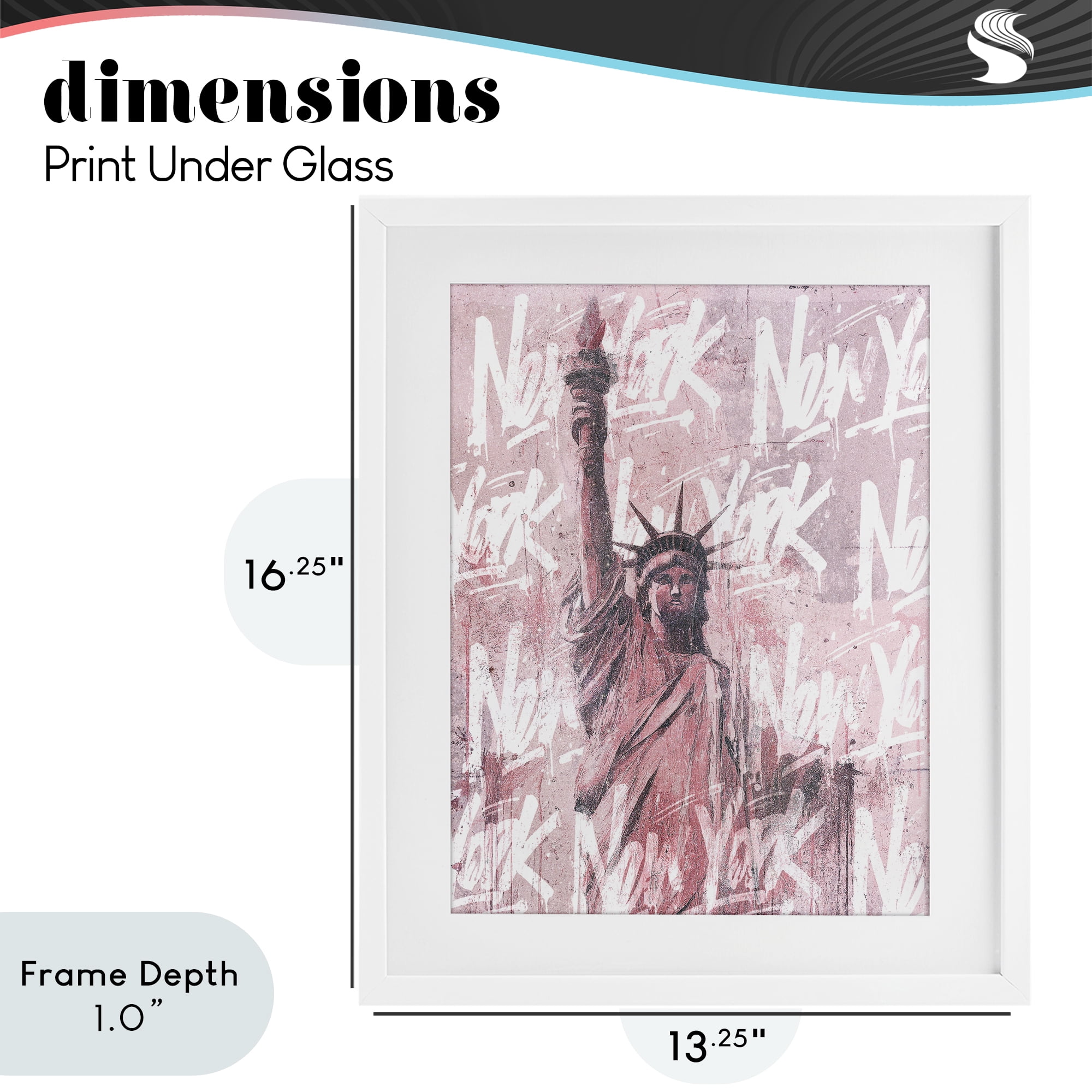 Stupell Industries Sparkle Of The City Statue White Framed Print Under Glass, design by Svetlana Aleynikova