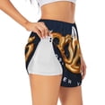thumbnail image 3 of Lsque 2025 Happy New Year 6 Printed Women's Running Shorts with Liner Pockets,Elastic Quick Dry Workout Athletic Gym Yoga Shorts,Womens High Waist Shorts-Small, 3 of 9