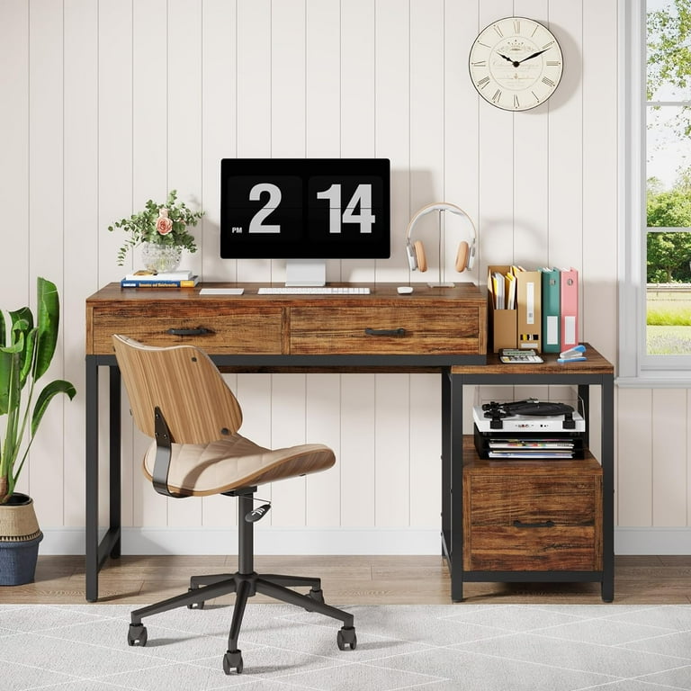 52 inch 2024 desk with drawers