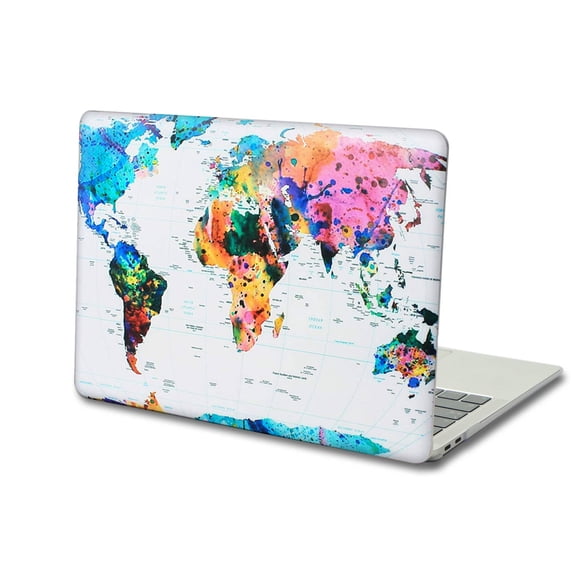 KSK KAISHEK Plastic Hard Shell for 2012 - 2015 Rel. MacBook Pro 15" Retina Display No Touch Model: A1398 World Map 3