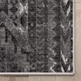 thumbnail image 4 of Well Woven Apollo Rodeo Vintage Medallion Tribal Black Grey Flat Pile Easy to Clean 5'3" x 7'3" Area Rug for Living Room Dining Room Bedroom and Kitchen, 4 of 6