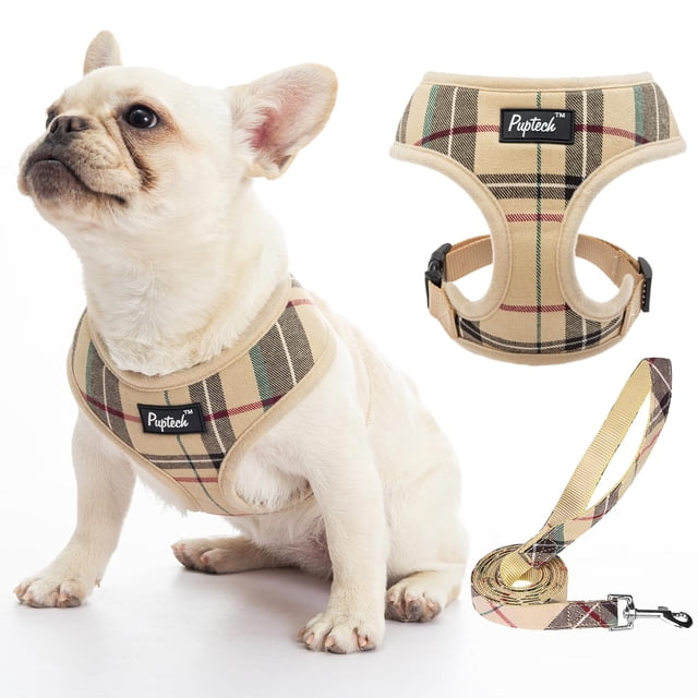Conjunto de arnés y correa para perros PUPTECK Soft Mesh Comfort Vest S