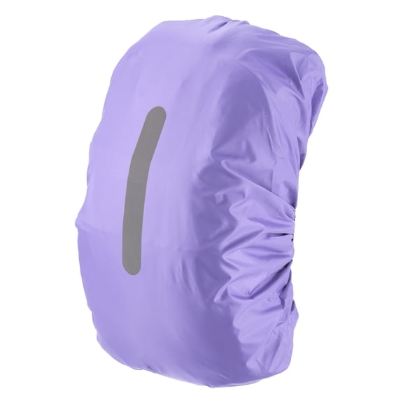 Uxcell Waterproof Backpack Rain Cover, 30L-40L Backpack Cover, Bag Rain Cover with Reflective Strap [Purple]