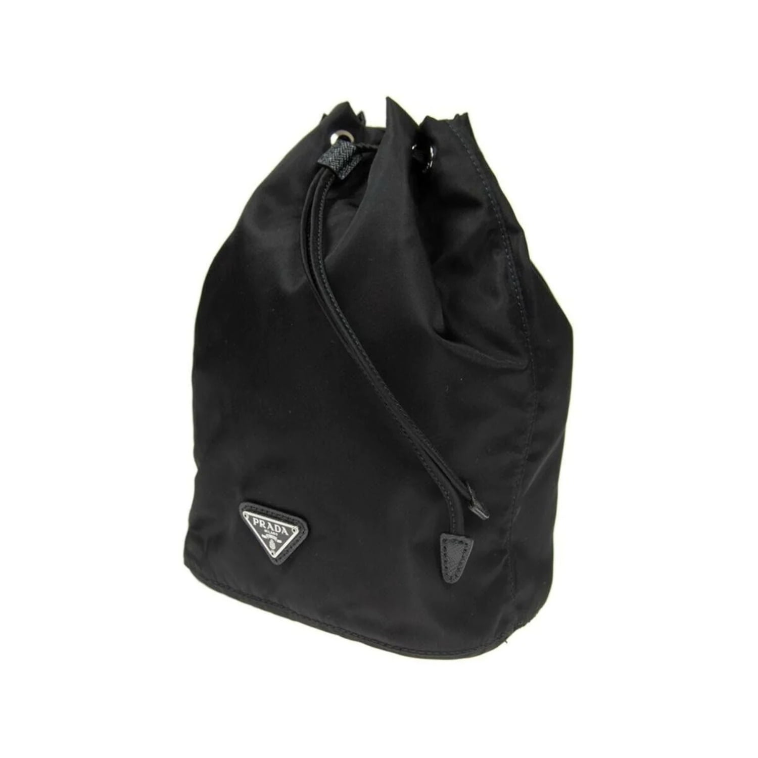 Prada Black Tessuto Nylon Pouch Prada Logo Wristlet Clutch Bag 1NH545 – ZAK  BAGS ©️