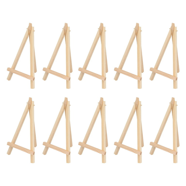 LYUMO Canvas Holder,Wood Easel,10Pcs Canvas Stand 7 Inches Height Pine  Multifunctional Durable Foldable Mini Easel Stand For Painting Photos  Postcard