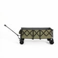 thumbnail image 4 of 300L Extra Large Folding Utility Wagon Cart with 220LBS Capacity, Heavy Duty Collapsible Garden Cart with 7" All-Terrain Wheels, Foldable Beach Wagon for Camping, Shopping, Outdoor, Green, 4 of 5