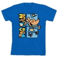 thumbnail image 6 of Dog Man Jumping Youth Royal Blue Crew Neck Short Sleeve T-shirt-Small, 6 of 7