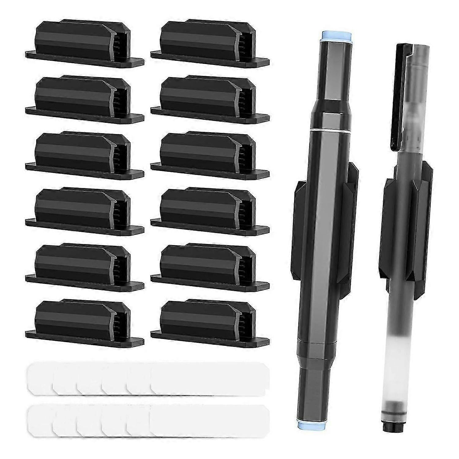 16Pack Adhesive Pen Holder Clipboard Pen Holder Stick On Pencil Holder Self Adhesive Silicone Pencil Marker Clip