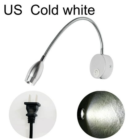 

WindC Flexible LED Gooseneck Wall Mounted Night Reading Light Bedside Sconce Lamp