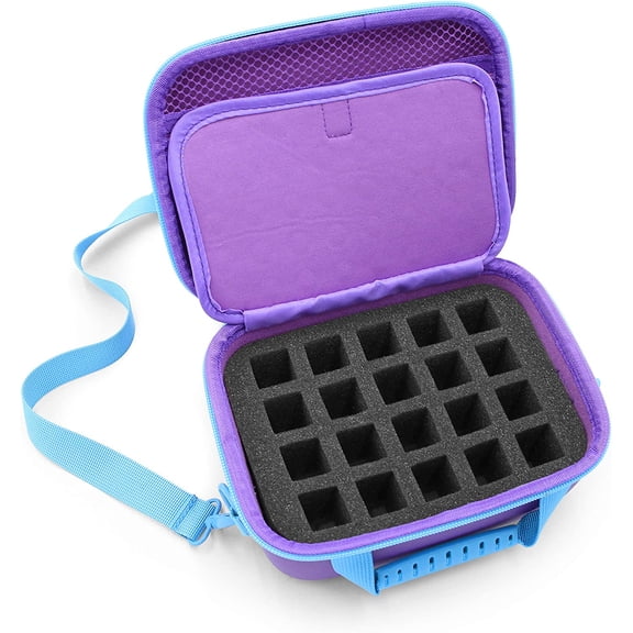 CM Nail Polish Organizer and Cosmetics Case with 20 Nail Polish Holder Slots Includes Nail Case Only