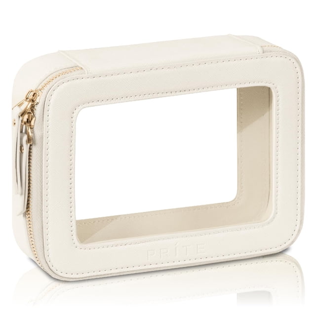 Bolsa de maquillaje Prite Christmas Gifts, transparente, impermeable, beige