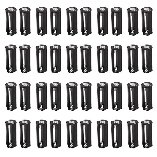 40Pcs Negro Contenedor de Bateria por 3 X 1.5V AAA Baterias Linterna Antorcha
