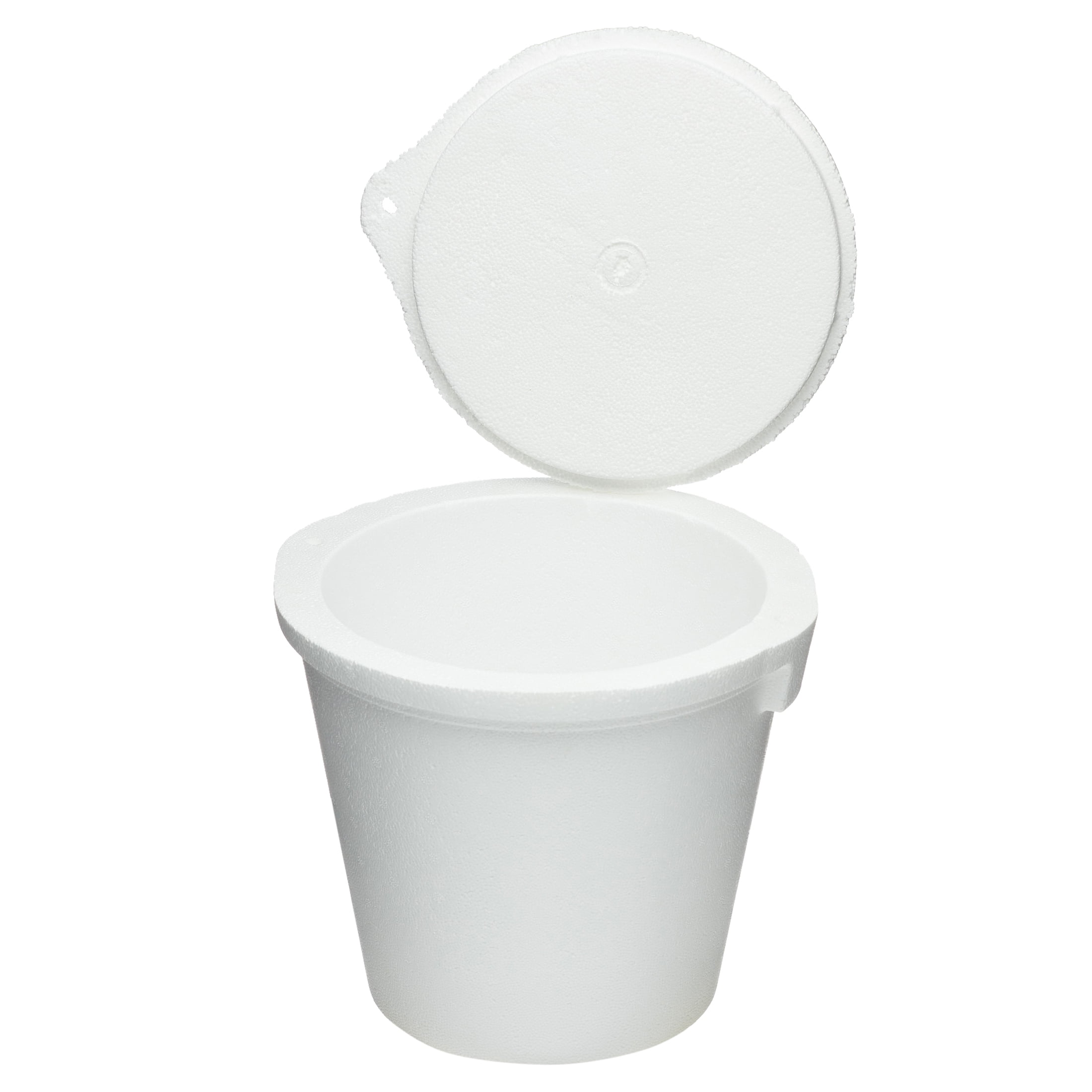 Frabill Fishing Insulated Styrofoam Bait Bucket, White, 8 Quarts/7.6 Liters