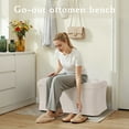 thumbnail image 4 of Dovov 40" Storage Ottoman Bench, End of Bed Bench Hold up to 330lb Footstool Storage Chest Footrest, Beige, 4 of 11