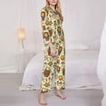 thumbnail image 2 of Bingfone Womens Pajama Sets Cute Owls Print,Long Sleeve Loungewear Pajamas Set-XX-Large, 2 of 8