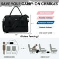 thumbnail image 3 of Travel Duffel Bags For Spirit Airlines 18x14x8 Personal Item Bag Underseat Carry on with Wet Pocket Shoe Compartment USB Charging Port for Business, 3 of 9