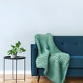 thumbnail image 3 of Donna Sharp Aqua Chunky Knit Woven Throw Blanket, 3 of 7