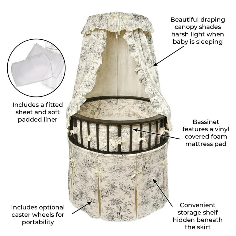 Badger basket elegance round baby bassinet new arrivals