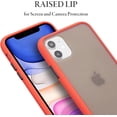 thumbnail image 2 of Compatible with iPhone 11 Case, 6.1-Inch, Matte Translucent PC Back Case with Silicone Bumper Slim Shockproof Protective Phone Case Cover for iPhone 11, Red, 2 of 10