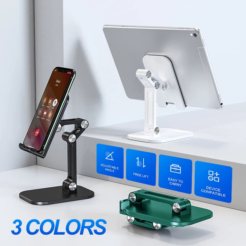Folding Desktop Stand Holder for Mobile Phones and Tablets, Adjustable