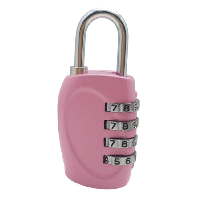 GZQJFMY Combination Lock 1 Pack 4 Digit Waterproof Locker Locks Secure Outdoor Padlock for Gym Lockers,Toolboxes,Gates,Fences,Storage,Sports Locker,Cabinets (Pink)
