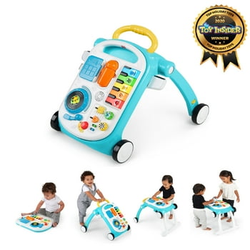 Baby Einstein Musical Mix N roll 4-in-1 Push Walker, Activity Center, Toddler Table and Floor Toy for 6 Months+ Unisex