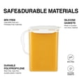 thumbnail image 3 of LocknLock Aqua Fridge Door Water Jug with Handle BPA Free Plastic Pitcher with Flip Top Lid Perfect for Making Teas and Juices, 3 Quarts, White, 3 of 7