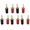 thumbnail image 2 of Banana Plug, Gold Plated Brass 10PCS  Conductivity Speaker Connector  For 2.5mm Panel Socket, 2 of 8