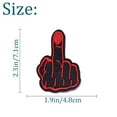 thumbnail image 2 of J.CARP Skull Middle Finger Patches, Embroidered Iron On/Sew On Patches, Cute Applique Patches for Clothing, Jackets, Hats, Backpacks, Jeans (Pack of 5), 2 of 5