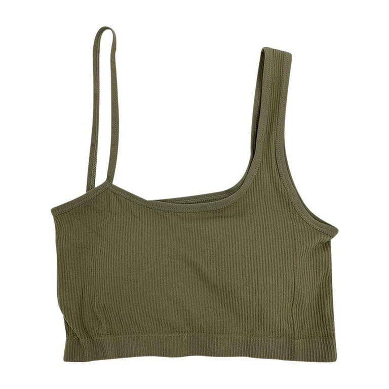 Carroterr Summer Diagonal Shoulder Camisole Vest with Chest Pads L8P4 Walmart