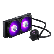 Cooler Master MasterLiquid ML240L RGB V2, Close-Loop AIO CPU Liquid Cooler, 240 Radiator, Dual SickleFlow 120mm, RGB Lighting, 3rd Gen Dual Chamber Pump for AMD Ryzen/Intel LGA1151