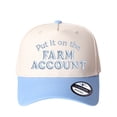 thumbnail image 4 of Vergiac Put It On The Farm Account Letter Embroidered Color Block Trucker Hat, Unisex Adjustable Cotton Breathable Fashion Cap for Travel Daily Outdoor Wear, 4 of 6