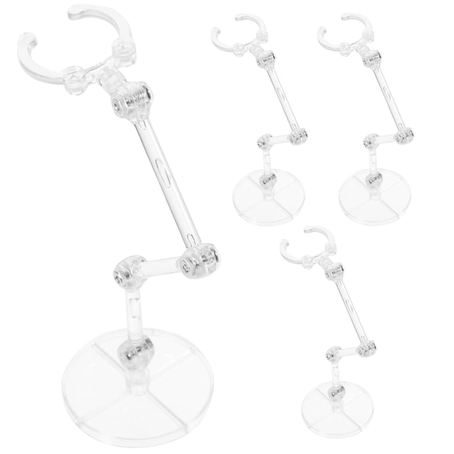 Miangastore 4pcs Sturdy Action Figure Display Shelf Plastic Model Figurine Stand Household Model Rack