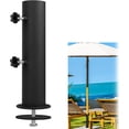 thumbnail image 1 of Qucyy Support Universel pour Parasol en Granit Robuste, Base de Parasol en Pierre pour Extérieur, Piquet de Marbre, Support de Tube de Table, Pièces de Support de Parasol de Patio Noir, 1 of 5