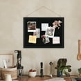thumbnail image 5 of 2-Pack Black Cork Board with Linen Double-Sided 16"x12", Black Bulletin Board Wood Frame Hanging Pin Board, Picture Display Vision Board Kit Corkboards for Office Home School Decor, 5 of 7