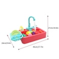 thumbnail image 7 of HUMJUSE Electric Kitchen Sink Toys, Children Electric Dishwasher Playing Toy, Kids Role Play Kitchen Sink with Running Water, Preschool Education Pretend Role Play Toys for Boys Girls, 7 of 7