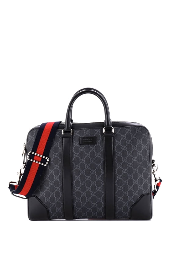Pre-Owned Convertible Zip Around Briefcase GG Coated Canvas Medium By Rebag