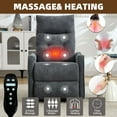 thumbnail image 6 of WGYPRIME Power Lift Recliner Chair with Massage and Heat, Single Lift Chair with 2 Side Pockets and Cup Holders, Recliner Chair Sofa Heavy Duty Motion Mechanism and One USB for Charging, 6 of 12